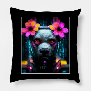 cyber punk dog Pillow