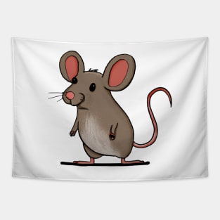 Cute Mouse Drawing Tapestry