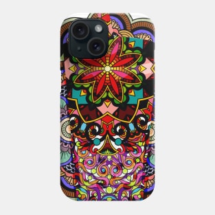 Pattern Zentangle Inspired Bubble tea with Blue Gradient Mandala Phone Case