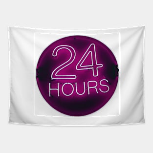 24 hrs in pink Tapestry