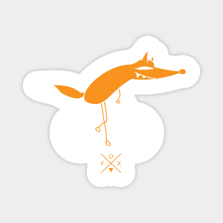 Sly fox rides a bicycle (b) Magnet