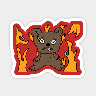 Flame Bear Magnet