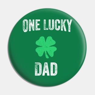 Mens One Lucky Dad Tee Vintage St Patrick Day Pin