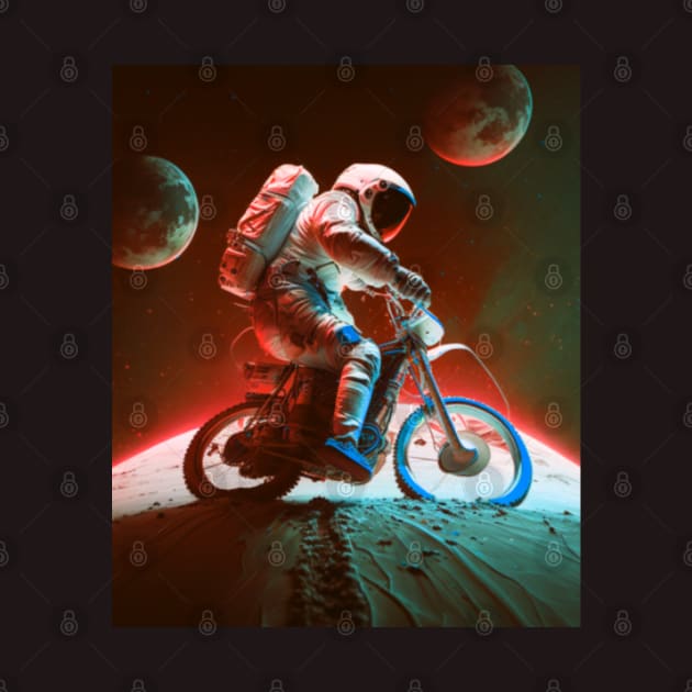 Astronaut riding bike in space | astronaut bike helmet by A&A