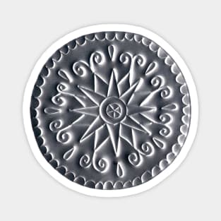 Silver Foil Mandala Magnet