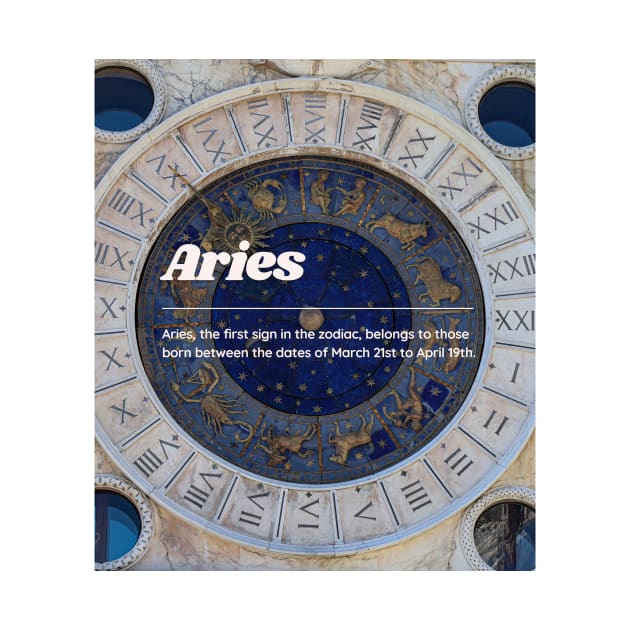 Aries Zodiac Roman Numeral Print by madiwestdal