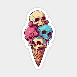 skull ice cream Magnet