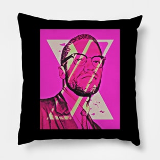 Malcolm X Pink Pillow