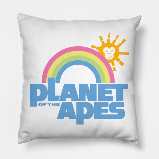 Planet of the Apes - Rainbow Pillow by KERZILLA