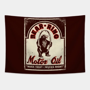 Vintage Bear-Ring Motor Oil Tapestry