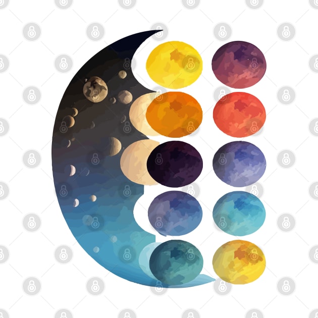 Lunar Phases Unveiled - Embrace the Dance of the Moon by Moulezitouna