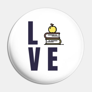 Book Love Pin