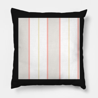 Pattern of white, pastel pink and beige stripes Pillow