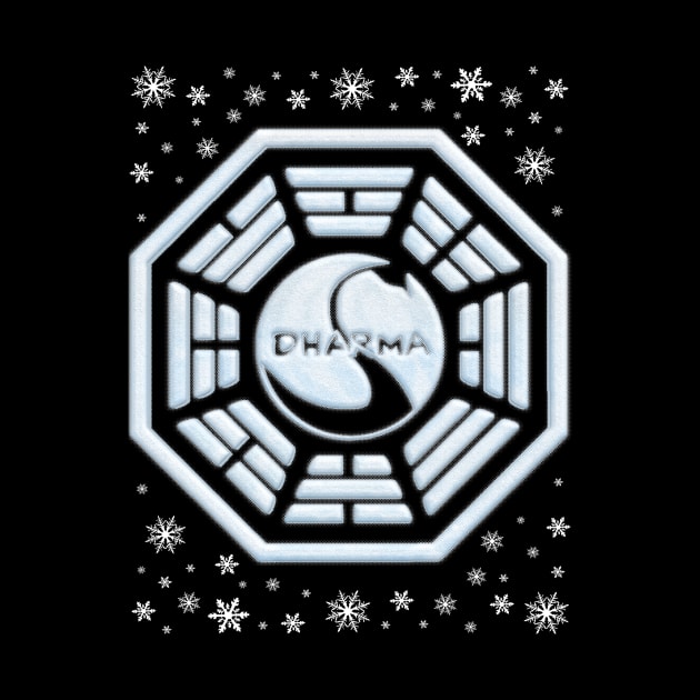 Lost Dharma Initiative Christmas Snow Logo by Rebus28