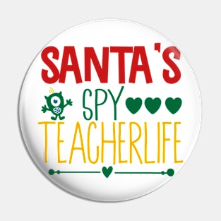 Christmas Teacher life Pin