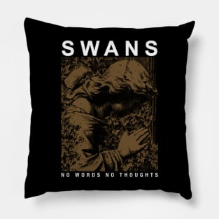 Swans No Words No Thoughts Pillow