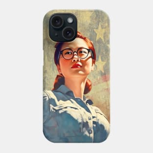 Labor Day: Resilience and Dedication of the American Workforce on a Dark Background Phone Case