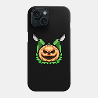 Scary Pumpkin halloween Knife Phone Case