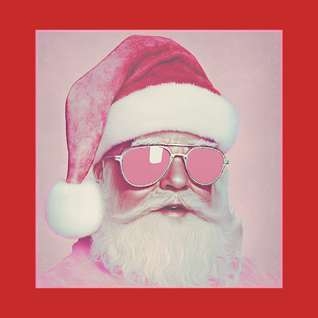 Retro vintage pink Santa Claus by Sobalvarro