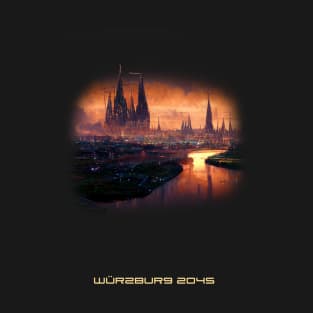 Futuristic Wuerzburg 2045 Artwork T-Shirt