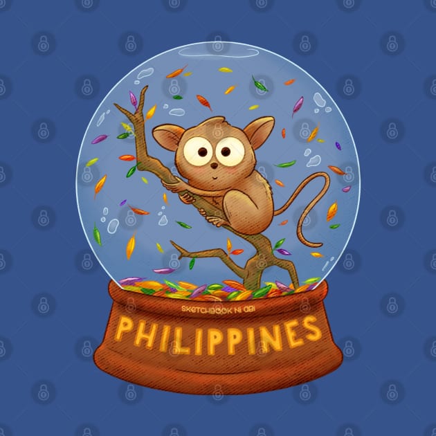 Tarsier “Leaf” (Snow) Globe by Sketchbook ni Abi