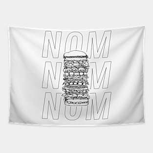 Nom Nom Sandwich Fan Tapestry