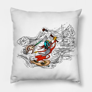 skater fox attack Pillow