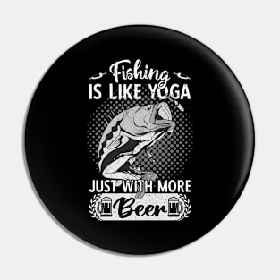 Fishing For Men & Women, Funny Fishing Quote & Angler Pin