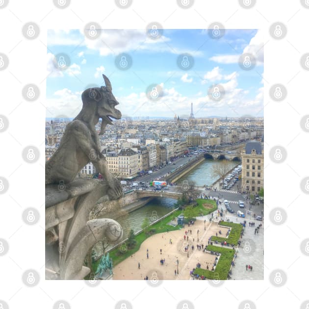 Gargoyle View of Paris by Michaelm43