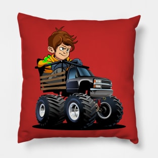 Cartoon monster truck Pillow