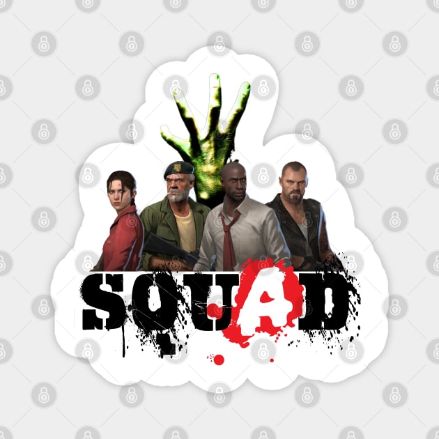 Left 4 Dead Squad (black) Magnet by red-leaf