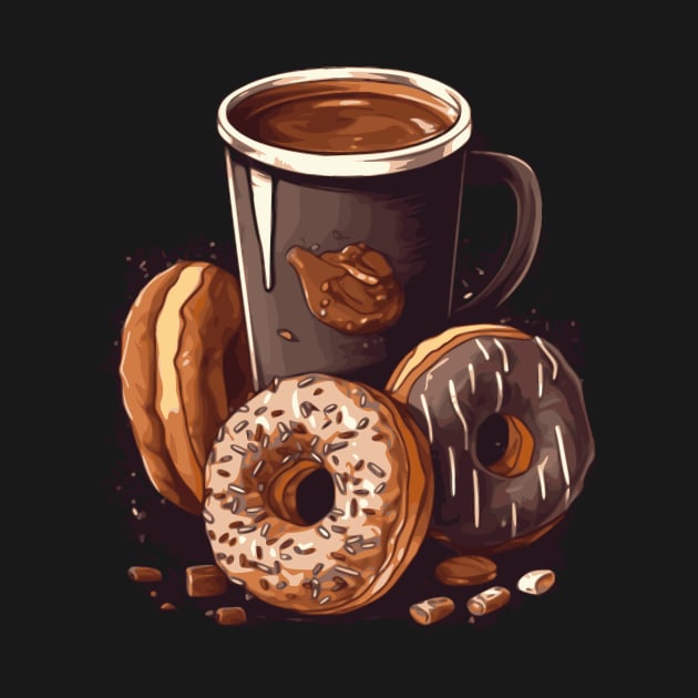 Donut And Coffee by Pixy Official