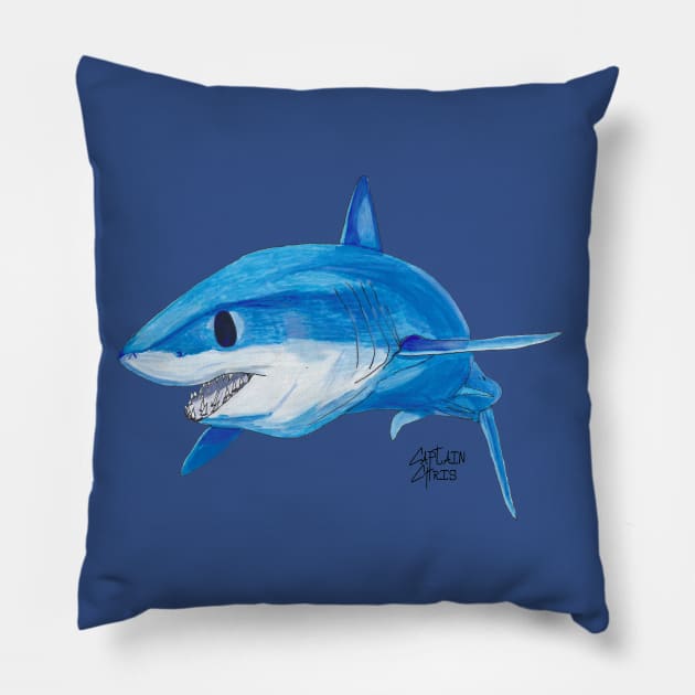 Mako for light shirts Pillow by CaptainChrisArt