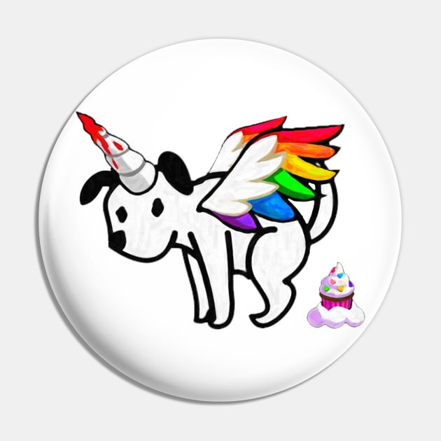 Pupicorn Makes a Cupcake Pin by cannibaljp