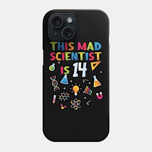 This Mad Scientist Is 14 - 14th Birthday - Science Birthday Phone Case