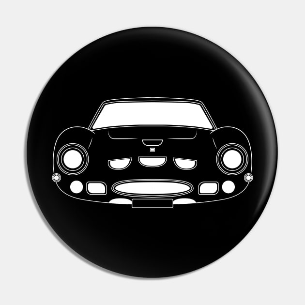 Ferrari 250 GTO White Outline Pin by kindacoolbutnotreally