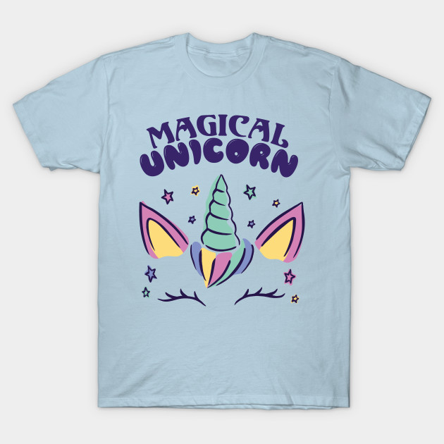 Disover Cute Magical Unicorn Rainbow Horn Girl - Unicorn Magic - T-Shirt