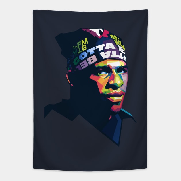 Deion Sanders WPAP Tapestry by Alkahfsmart