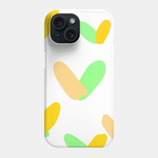 Yellow green heart valentine art design Phone Case