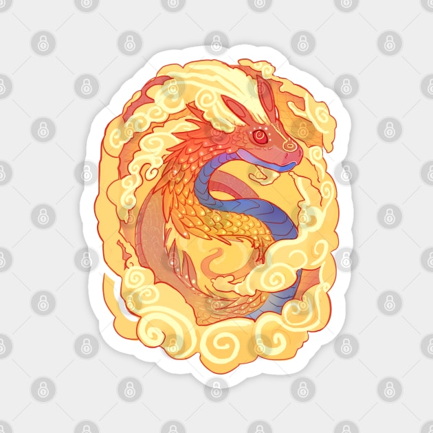 Orange Serpent Magnet by AshenShop