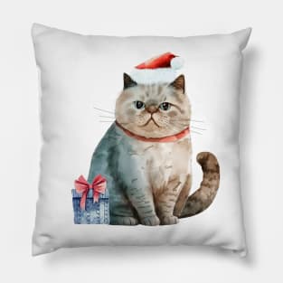 cat christmas Pillow