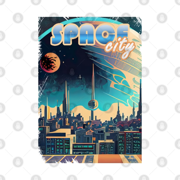 Vintage Space City by imagifa