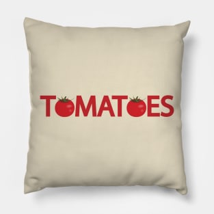 Tomatoes Typographic Logos Pillow