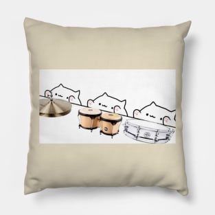 Bongo Cat Meme Pillow