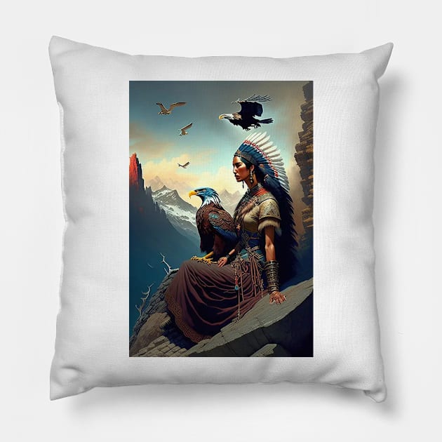 Spirit of the Eagle Pillow by jdi2018