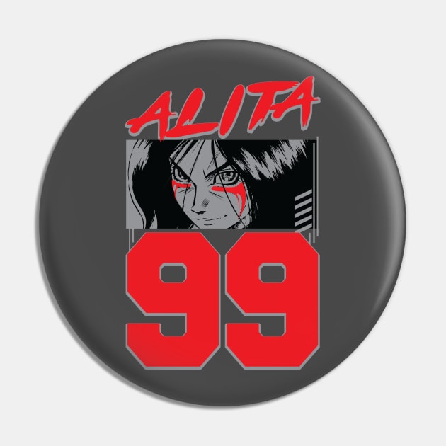 Cyborg 99 - Alita Pin by MatamorosGraphicDesign