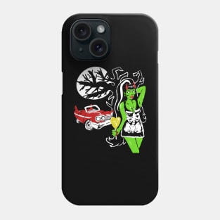 Hot Rod Zombie Pinup Gothabilly, Rockabilly Punk Phone Case