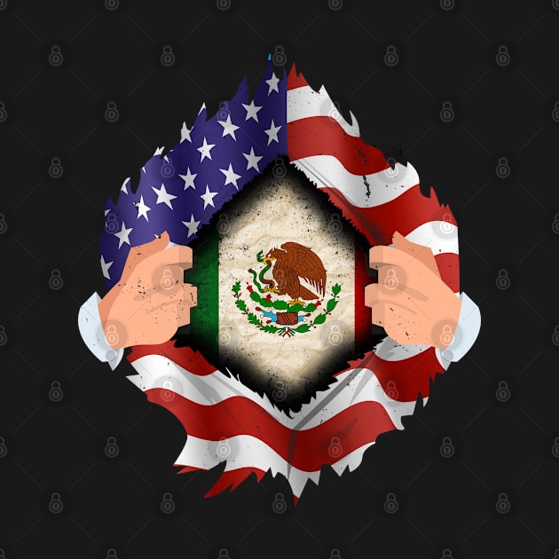 Mexican USA Flag Mexican by swissles