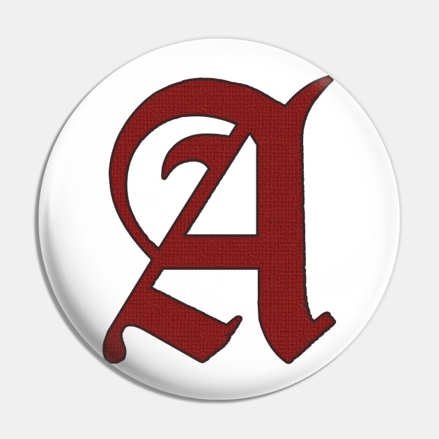 Scarlet Letter Pin by valentinahramov