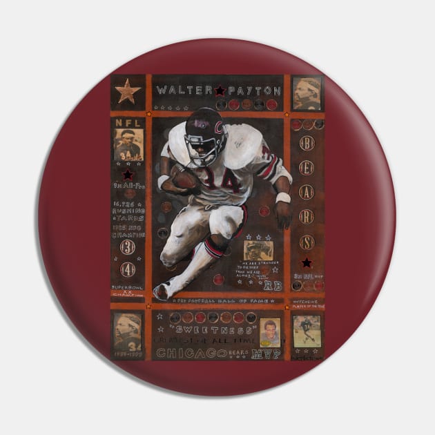 Walter payton Pin by Raybomusic01